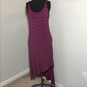 Michael Kors black and hot pink high low